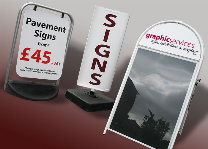 pavement forecourt signs